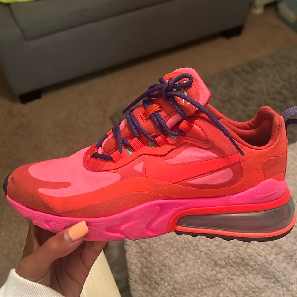 Hot Pink and Red Nike Air 270 Reacts